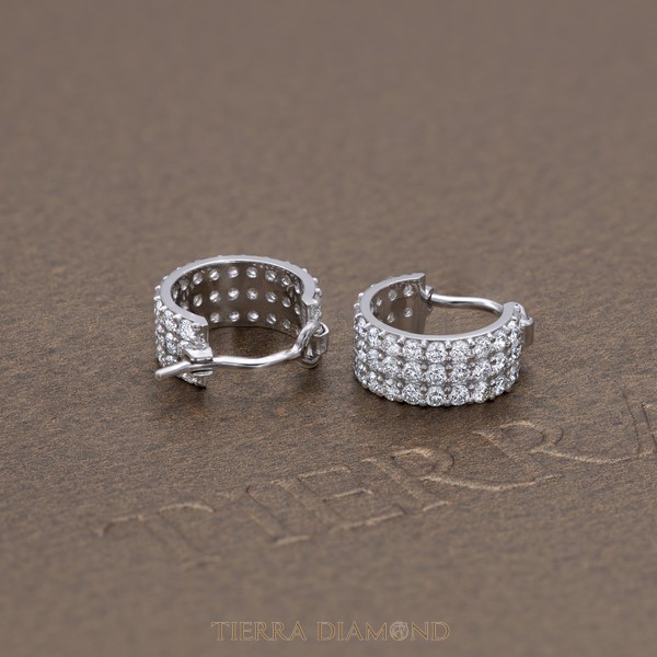 Cluster Hoop Earrings 5 BTA3105 3